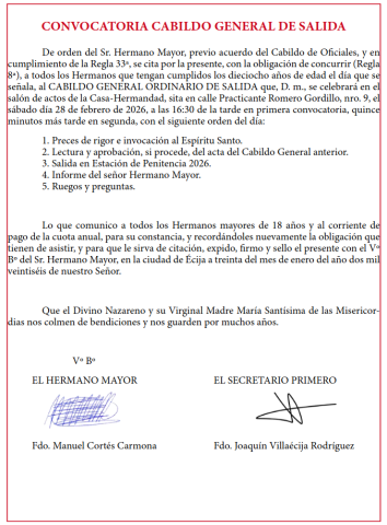 Cabildo General de salida